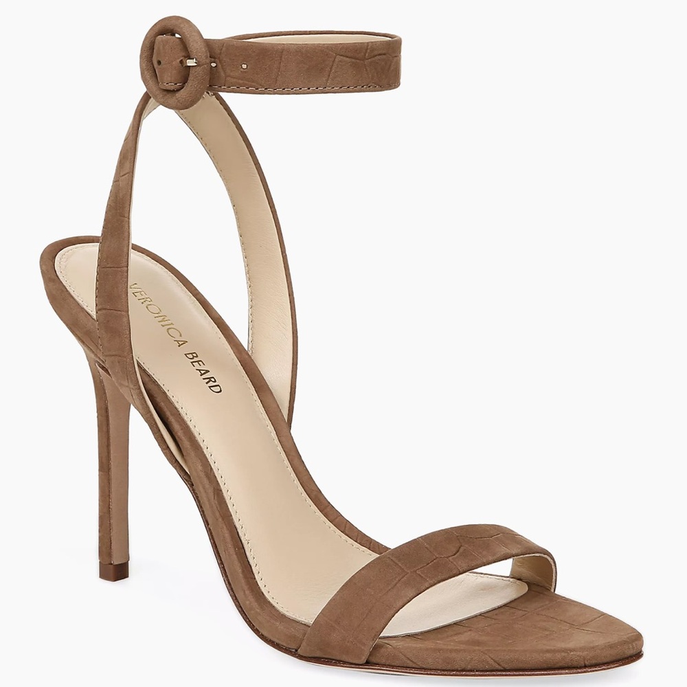 🌹VERONICA BEARD🌹 Darcelle 94MM Nubuck Stiletto Sandals Size: 6.5M